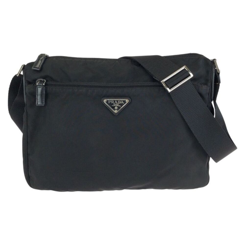 Prada Nylon Tessuto Triangle Logo Messenger Bag